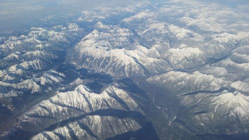 Aerial view of snow