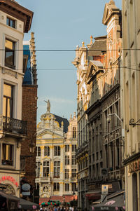 Low angle view of buildings in city