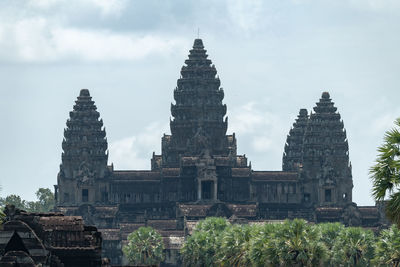 Main three towers of angkor wat temple