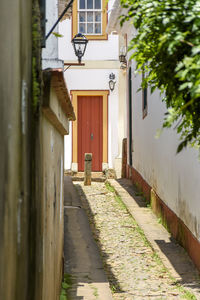 Narrow alley in historic brazilian city of tiradendes