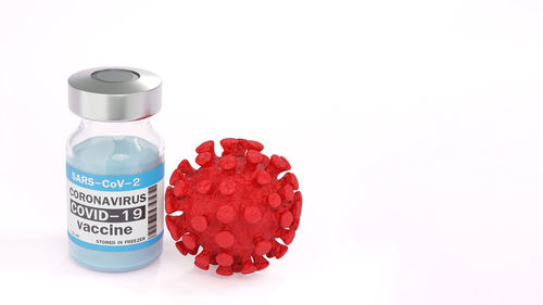 High angle view of ice cream over white background