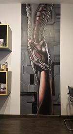 Low section of man standing on floor