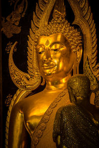Statue of buddha in building
