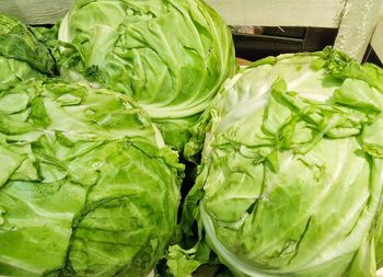 High angle view of vegetables in market