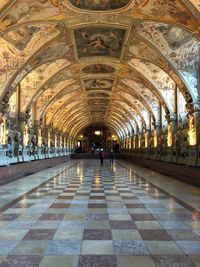 Interior of illuminated building