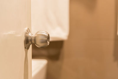 Close-up of open door