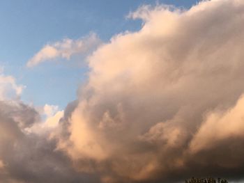 Low angle view of clouds in sky