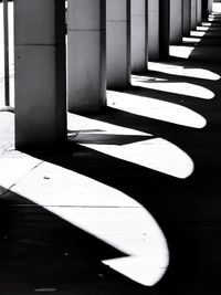 Sunlight falling on wall of building