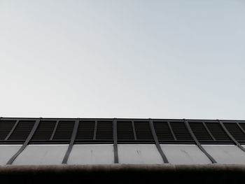 Low angle view of building against clear sky