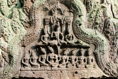 Low angle view of buddha statue