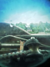 Clouds over mountain range