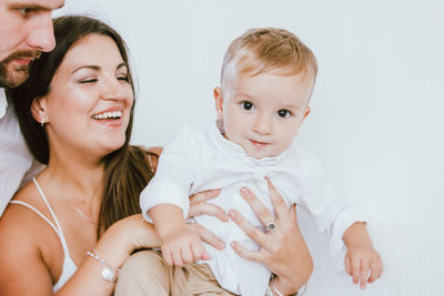 Portrait of mother and daughter