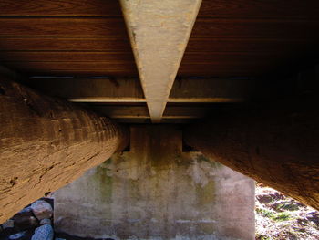 Low angle view of spiral staircase