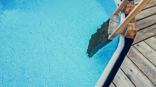 High angle view of swimming pool