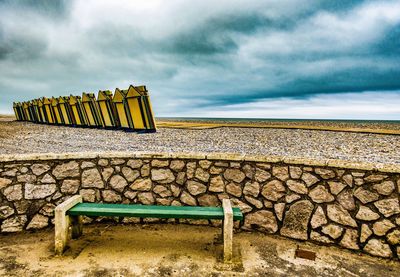 Bench against the sky