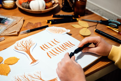 Hello autumn lettering. autumn season drawing, how to draw fall lettering drawing and painting