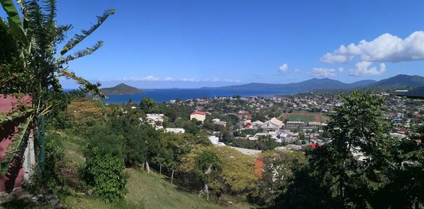 View of townscape against sky