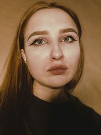 Close-up portrait of a beautiful young woman