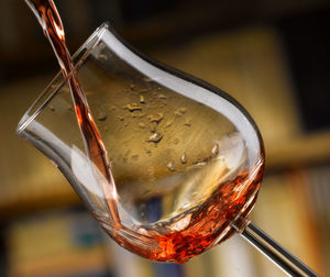 Close-up of beer in glass