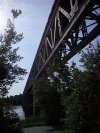 Low angle view of bridge against sky