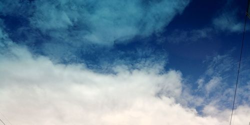 Low angle view of clouds in sky