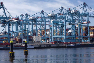 Cranes at commercial dock