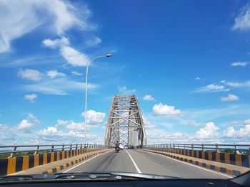 Low angle view of bridge against sky