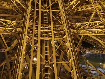 Low angle view of illuminated bridge