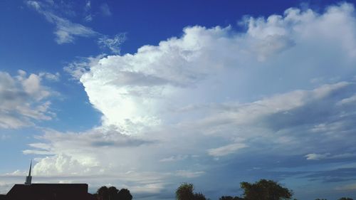 Low angle view of cloudy sky