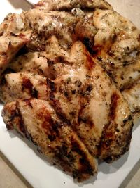 Close-up of meat in plate