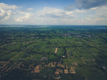 High angle view from khon kaen province community and village images