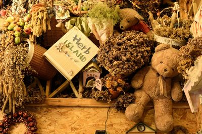 Full frame shot of market stall