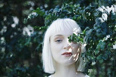 Close-up portrait of young woman