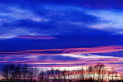 Scenic view of dramatic sky over landscape