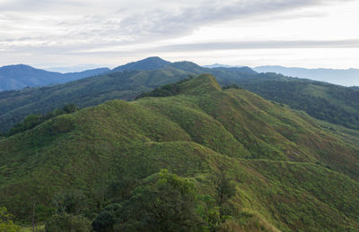 High angle view of landscape against sky