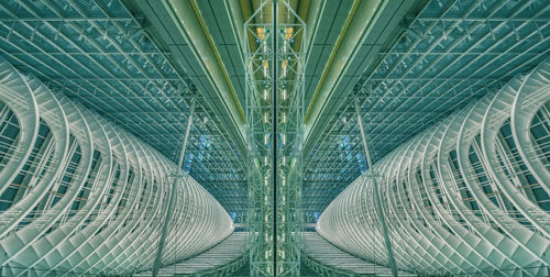 Low angle view of modern ceiling in building