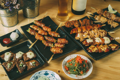 Close-up of food on table