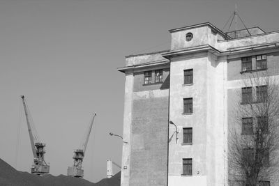 Low angle view of building against clear sky