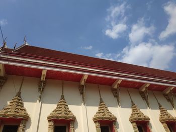Low angle view of traditional building against sky