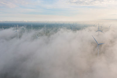 Aerial view of landscape against sky