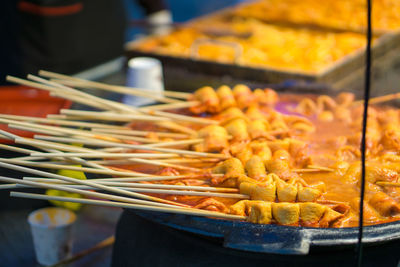 Close-up of food for sale at market stall