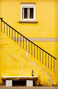 Yellow wall of building