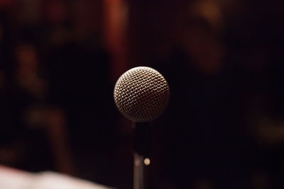 Close-up of microphone