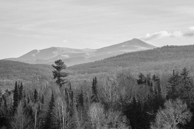 Scenic view of mountains against clear sky