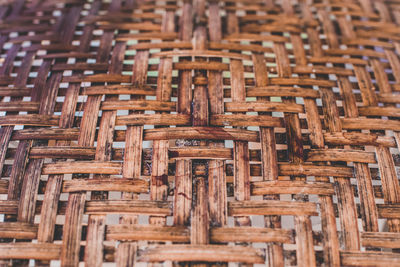 Full frame shot of wicker basket