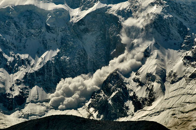 Scenic view of snowcapped mountains