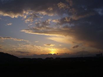 Dramatic sky over landscape