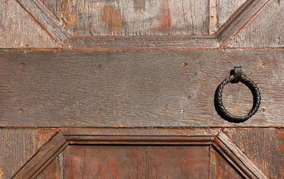 Full frame shot of old wooden door