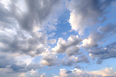 Low angle view of clouds in sky