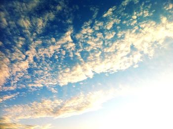 Low angle view of clouds in sky